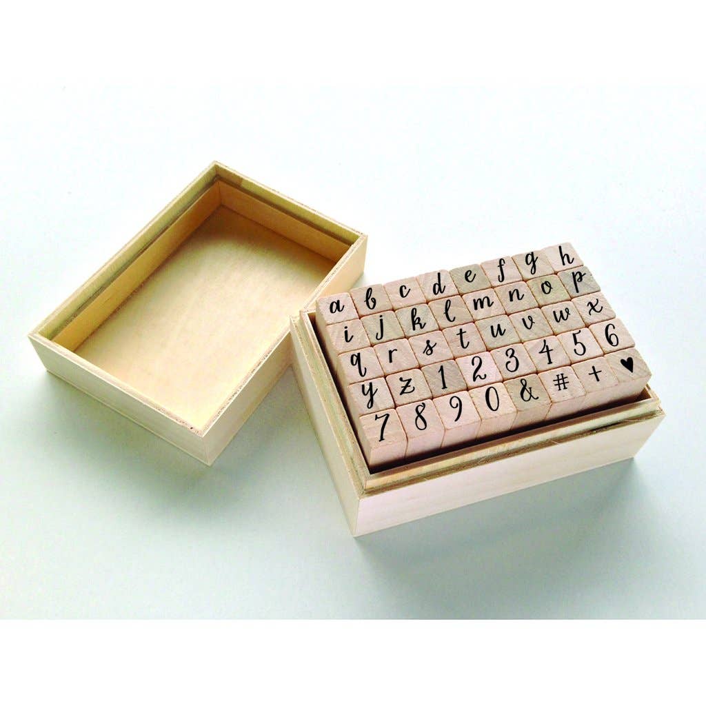 Hero Arts - Casual Letters & Numbers Rubber Stamp Set