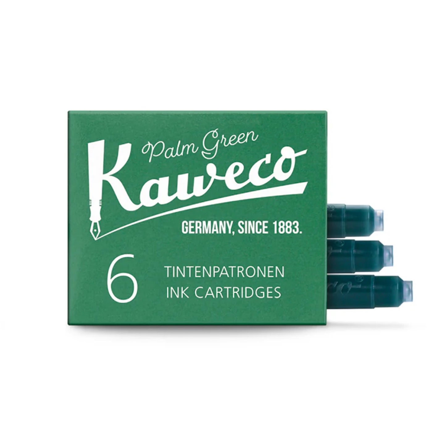 Kaweco Ink Cartridges in Palm Green - Pack of 6