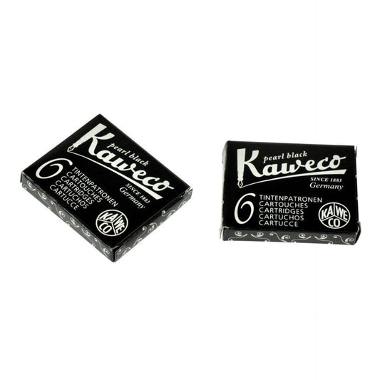 Kaweco Ink Cartridges in Pearl Black - Pack of 6