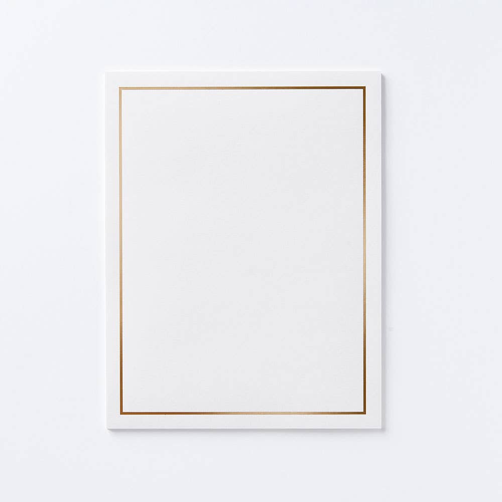 FOIL 8.5 x 11 Classic Gold Foil Border paper set of 20 sheets