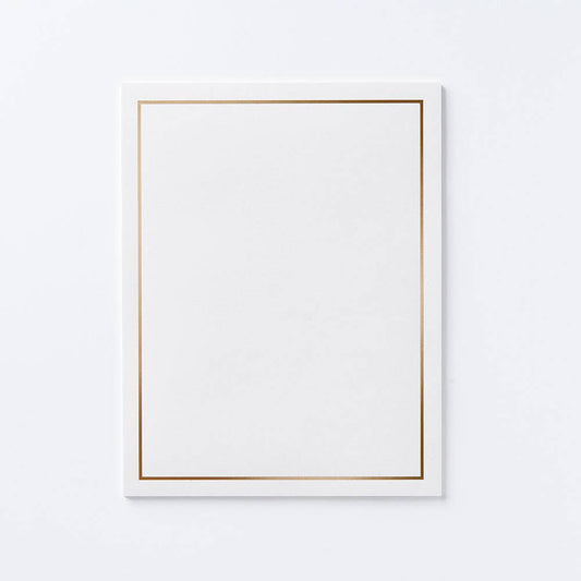 FOIL 8.5 x 11 Classic Gold Foil Border paper set of 20 sheets