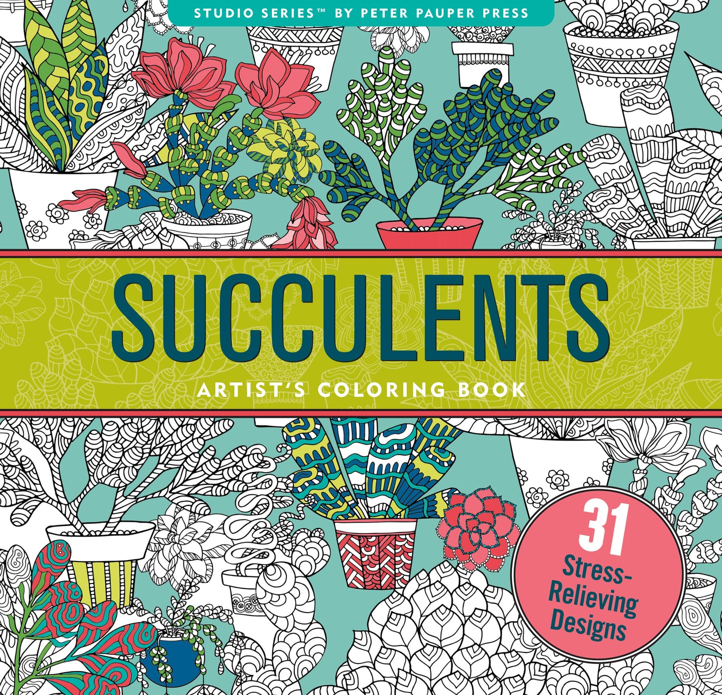 Peter Pauper Press | Succulents Adult Coloring Book