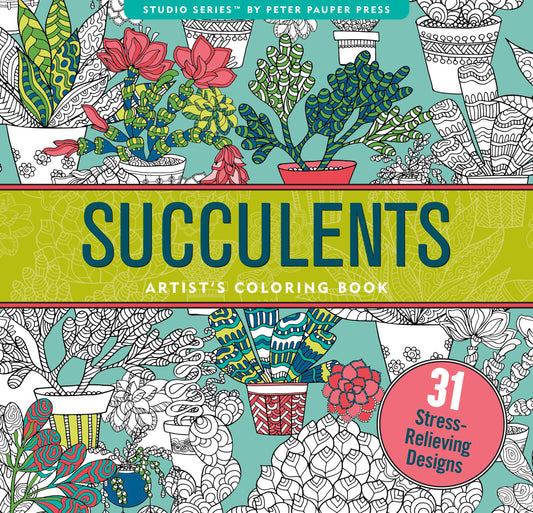 Peter Pauper Press | Succulents Adult Coloring Book