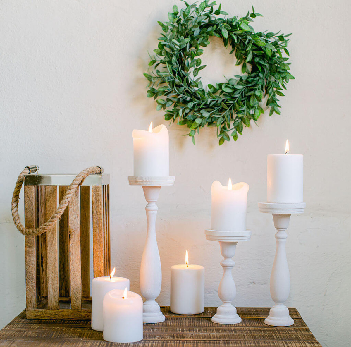 Wood Taper Candle Holders