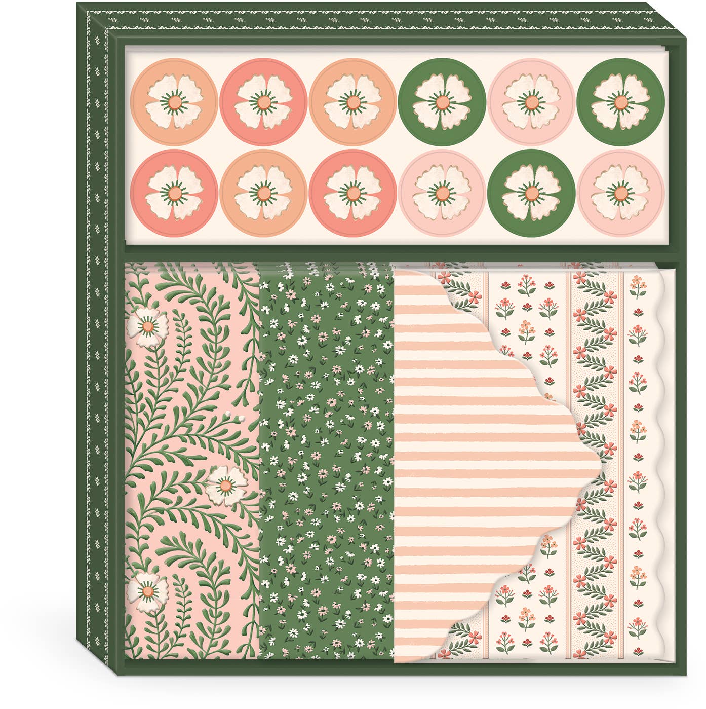 Lady Jayne | Pink & Green Floral Stationery Set