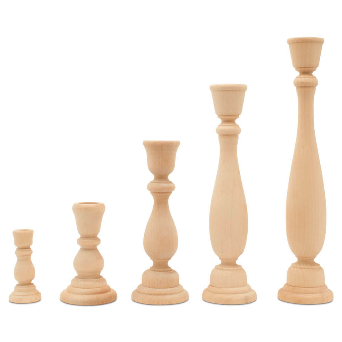 Wood Taper Candle Holders
