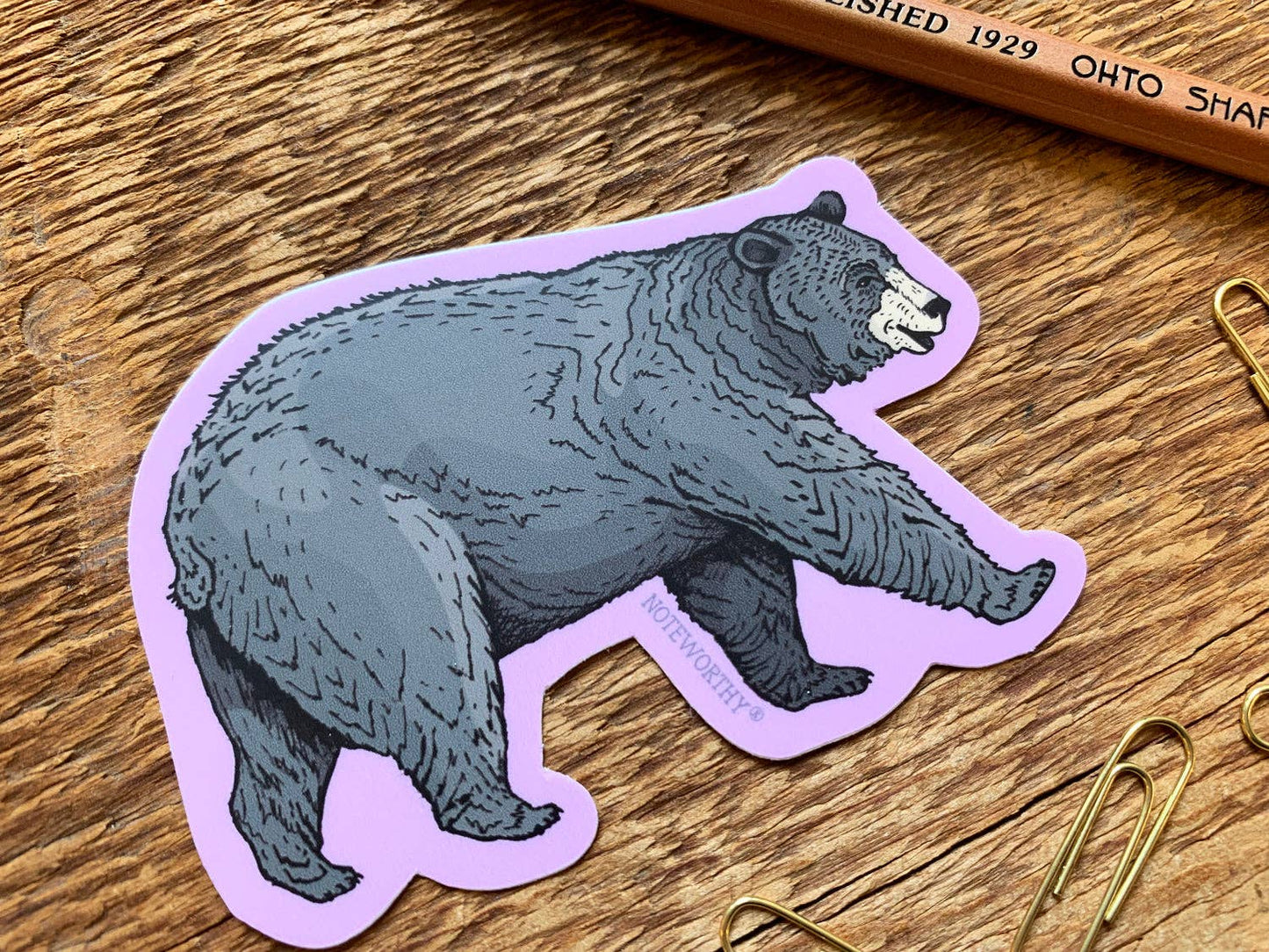Noteworthy Paper & Press - Black Bear Sticker