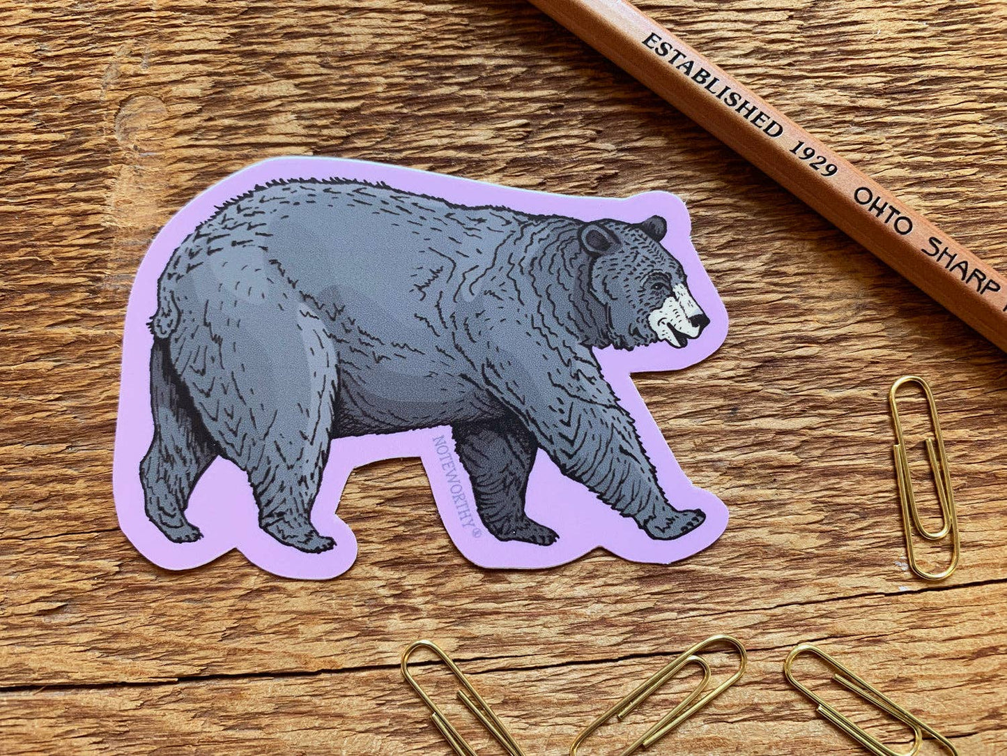 Noteworthy Paper & Press - Black Bear Sticker