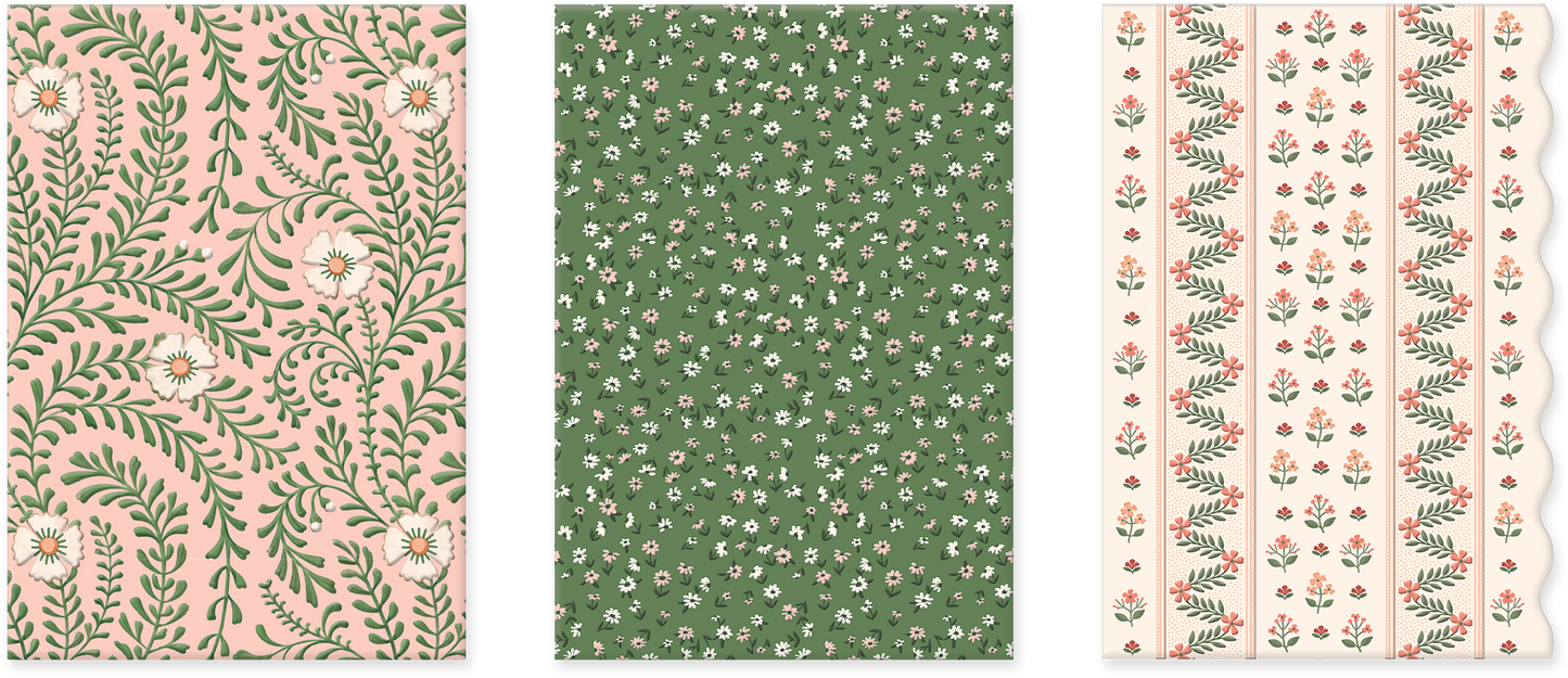 Lady Jayne | Pink & Green Floral Stationery Set