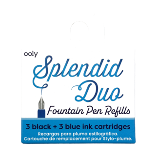 Ooly Splendid Duo Fountain Pen Ink Refill: Set of 6