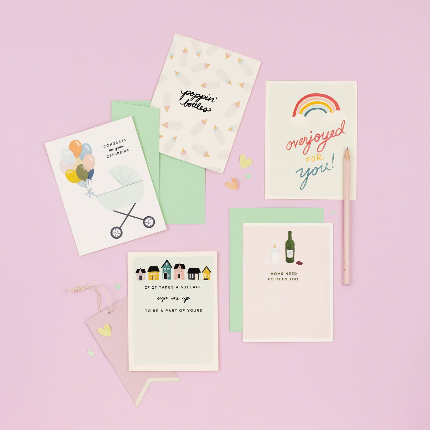Slightly Stationery - Baby Bottles | Baby Shower Card | New Baby Card