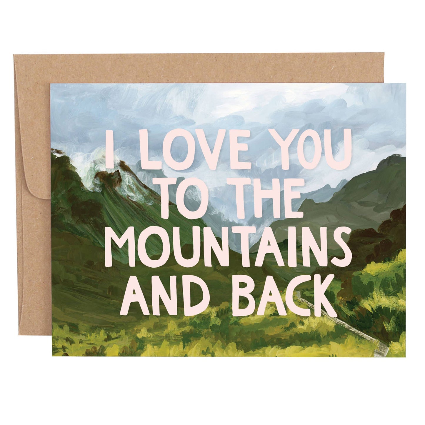 1canoe2 | One Canoe Two Paper Co. - Pink Mountains And Back Love Greeting Card
