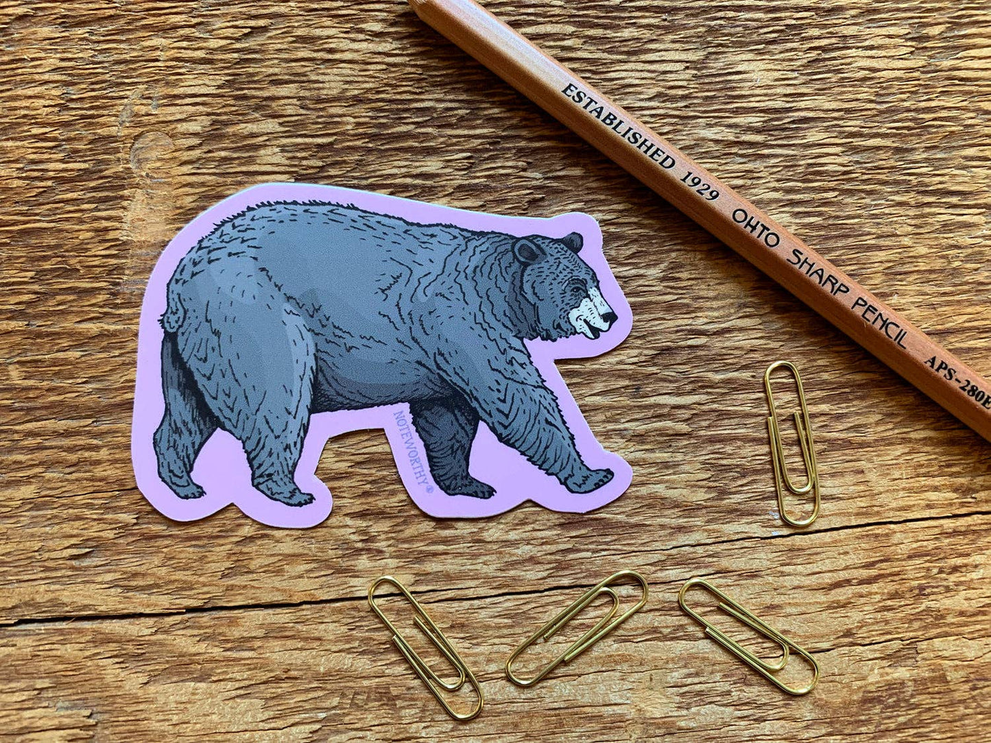 Noteworthy Paper & Press - Black Bear Sticker