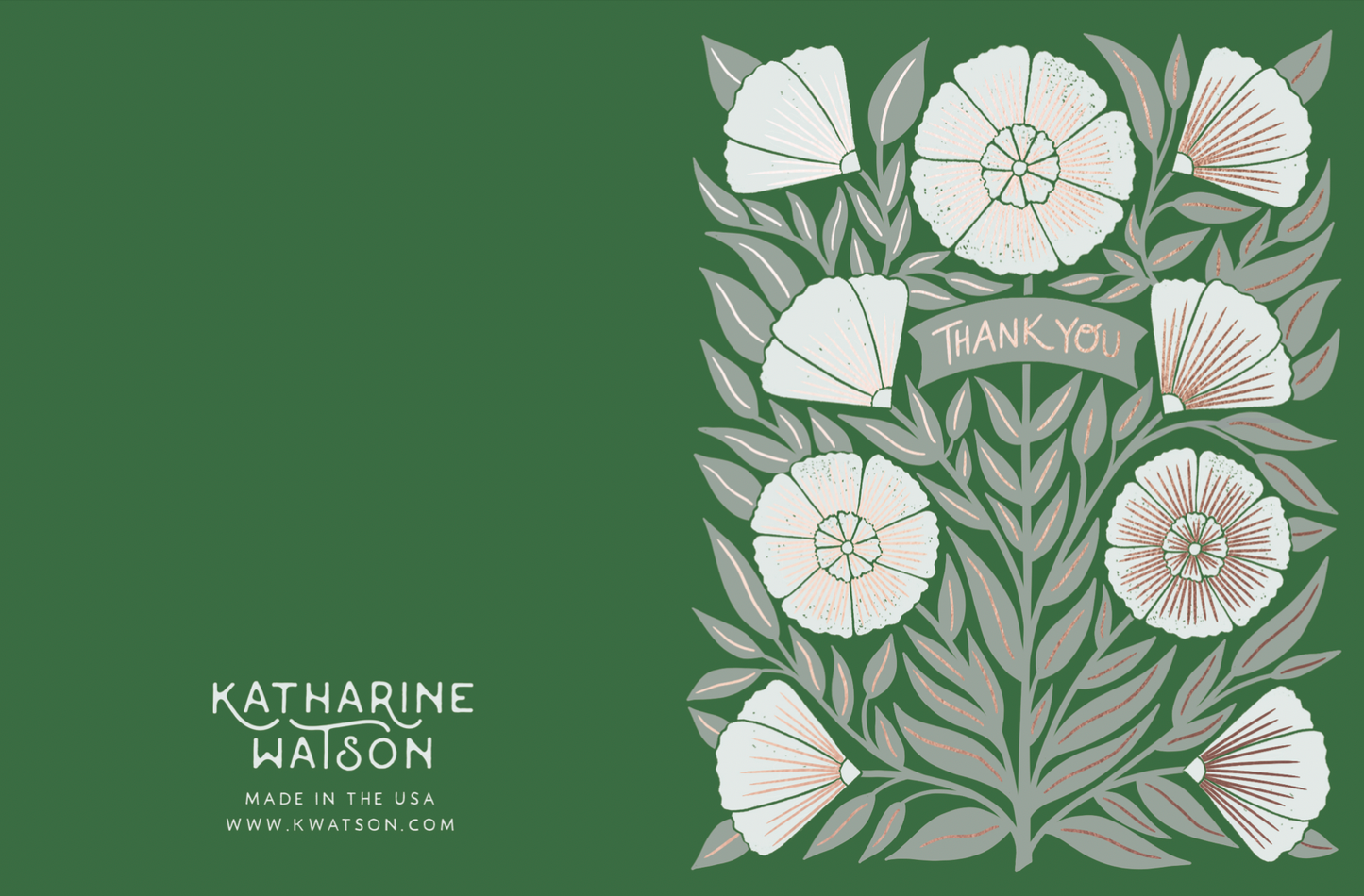 Katharine Watson - "Thank You," Greeting Card