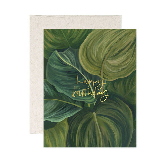1canoe2 | One Canoe Two Paper Co. - Green Leaves Birthday Greeting Card