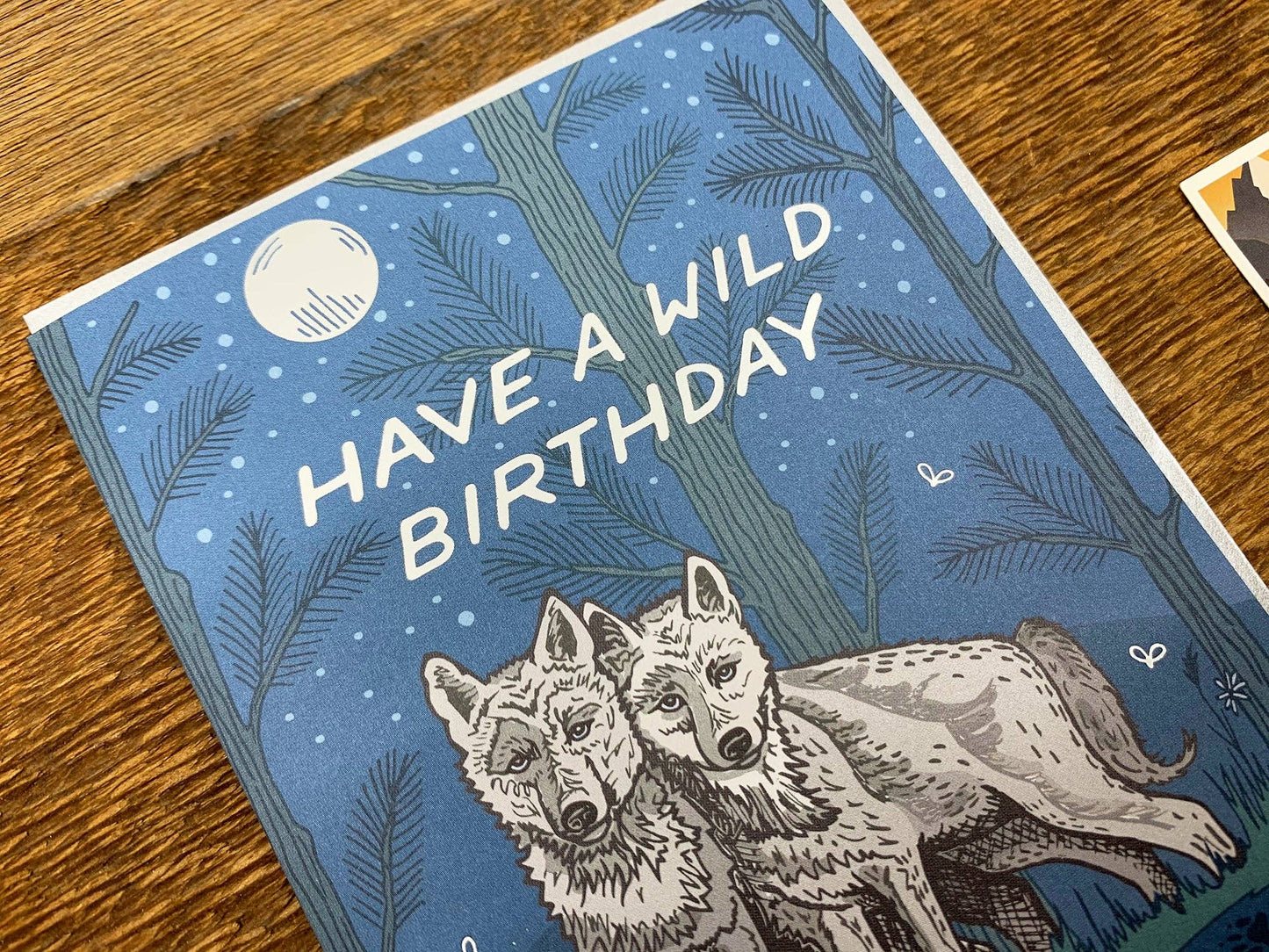 Noteworthy Press | Foil Stamped Wild Wolves Birthday Greeting Card