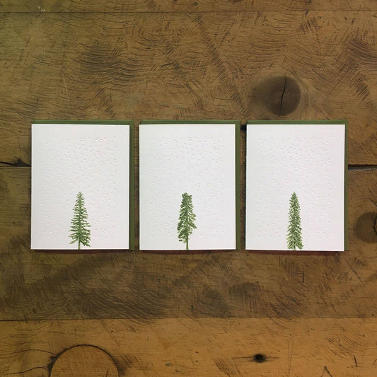 Conifer Tree Letterpress Card