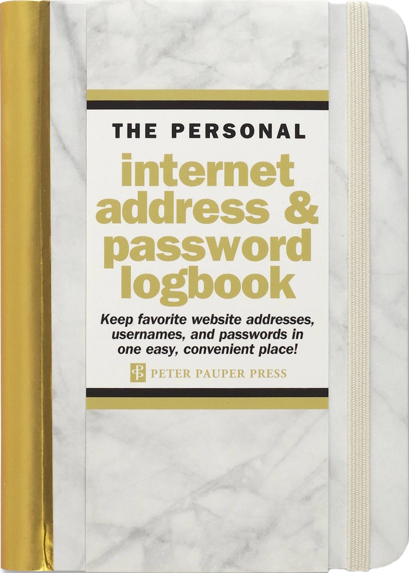 Peter Pauper Press - Marble Internet Address & Password Logbook