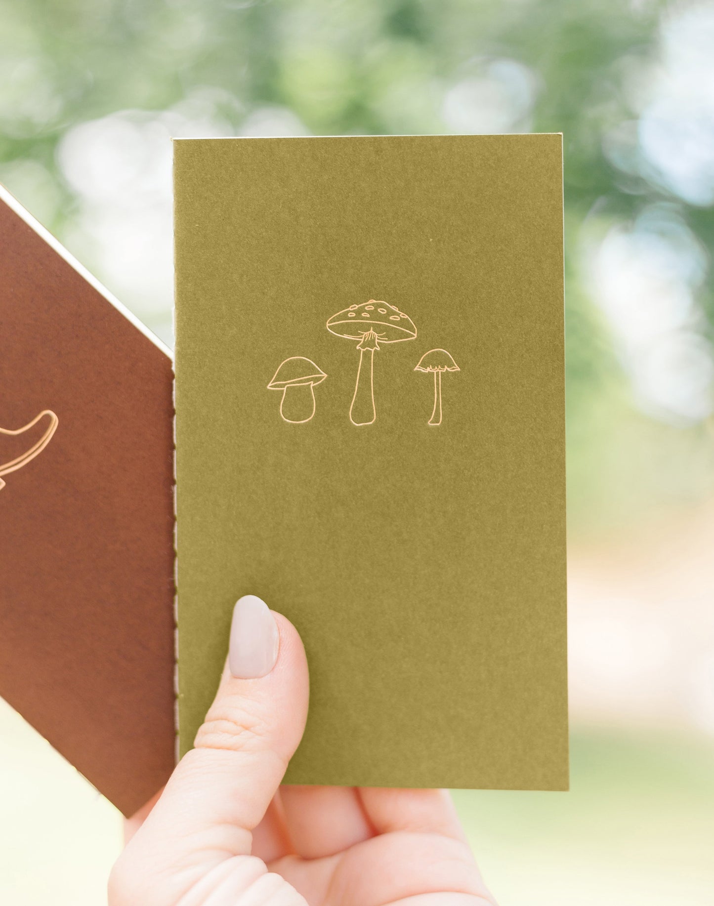 Mushroom Trio Mini Saddle Stitch Notebook