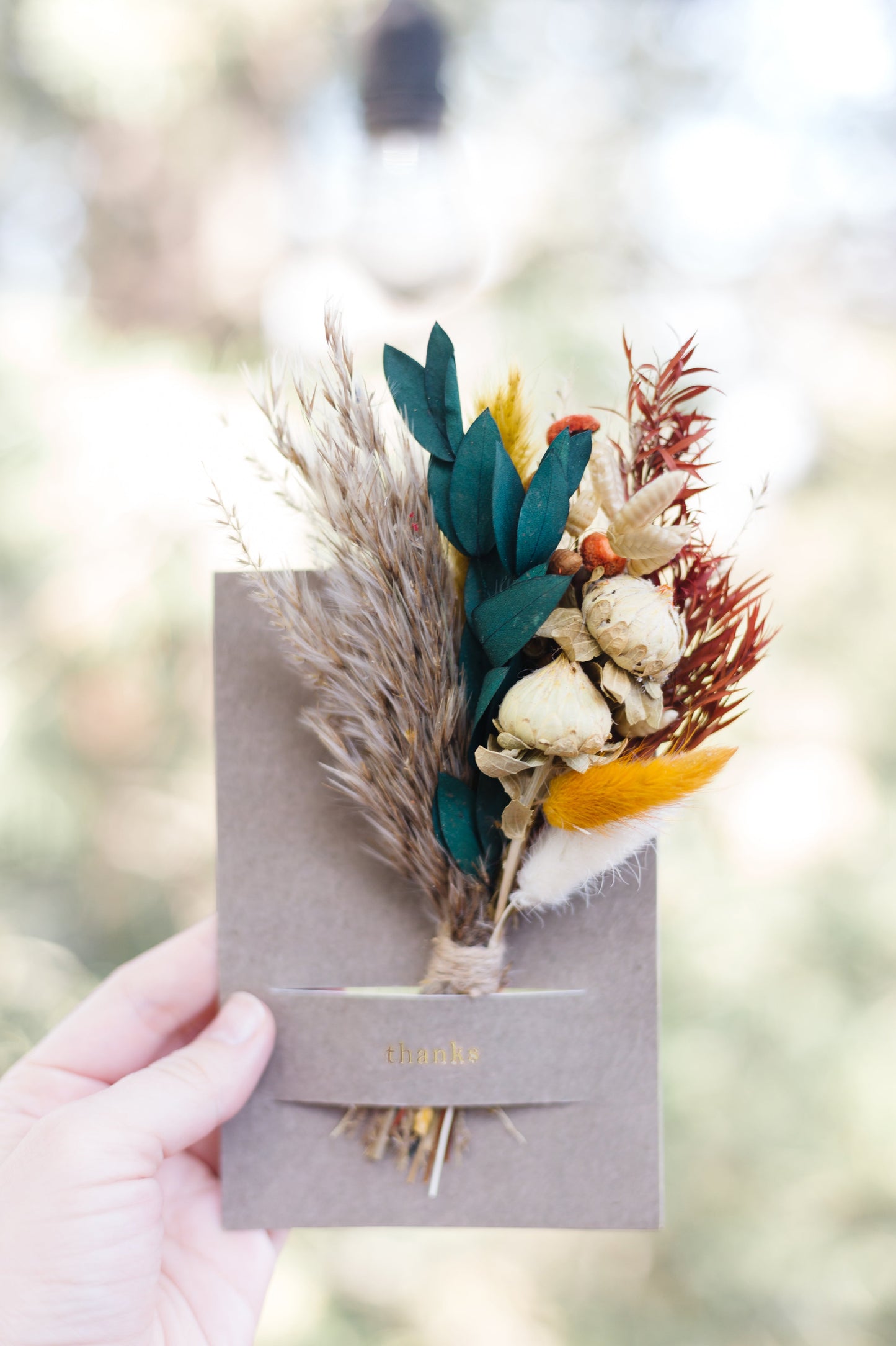 Thinking of You Mini Bouquet Card | Dried Floral Greeting