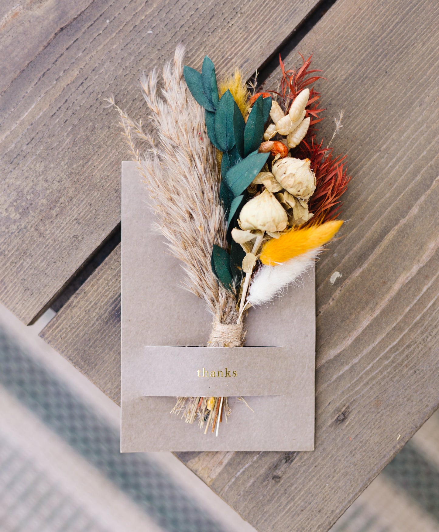 Happy Birthday Mini Bouquet Card | Dried Flower Greeting