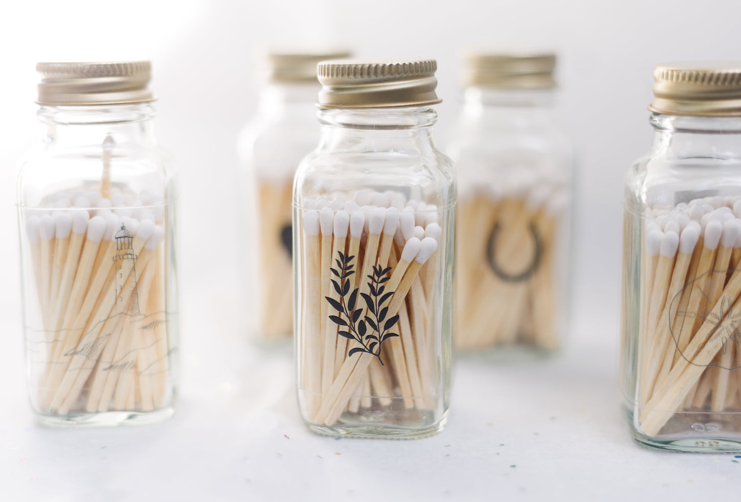Sand Dollar 2" White Match Jar | Ocean Match Holder