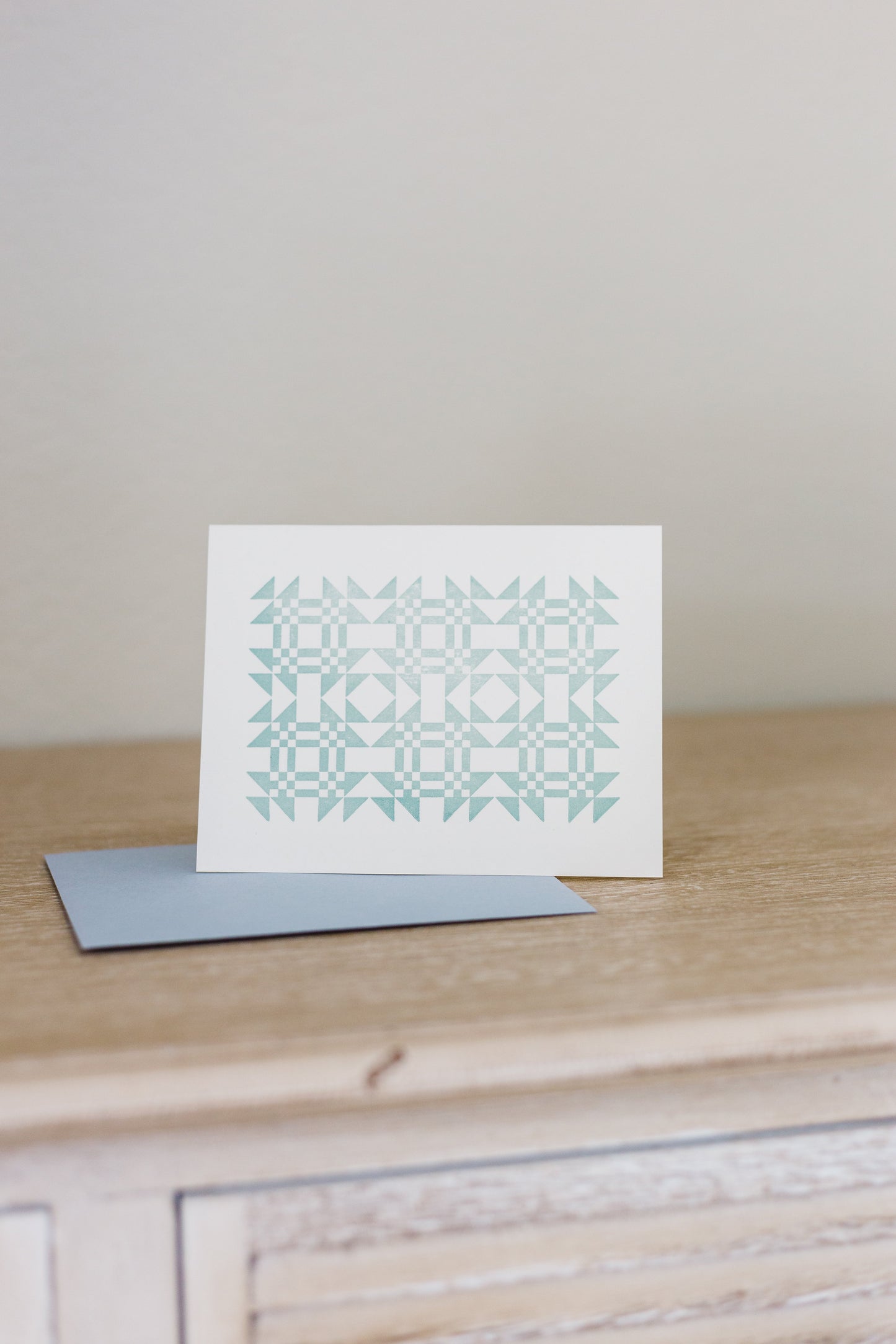 Cozy Quilt Letterpress Greeting Card | Quilting Card
