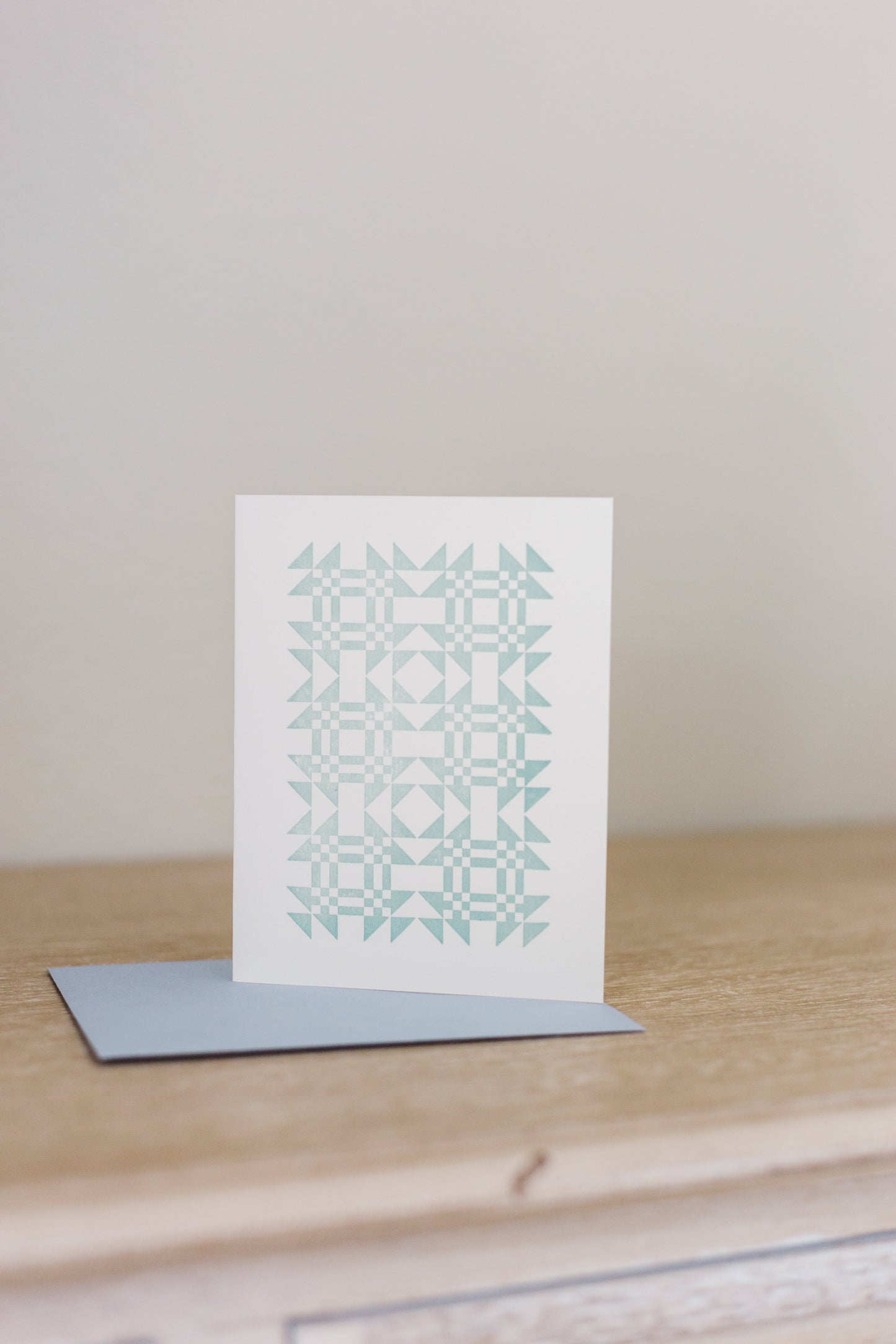 Cozy Quilt Letterpress Greeting Card | Quilting Card