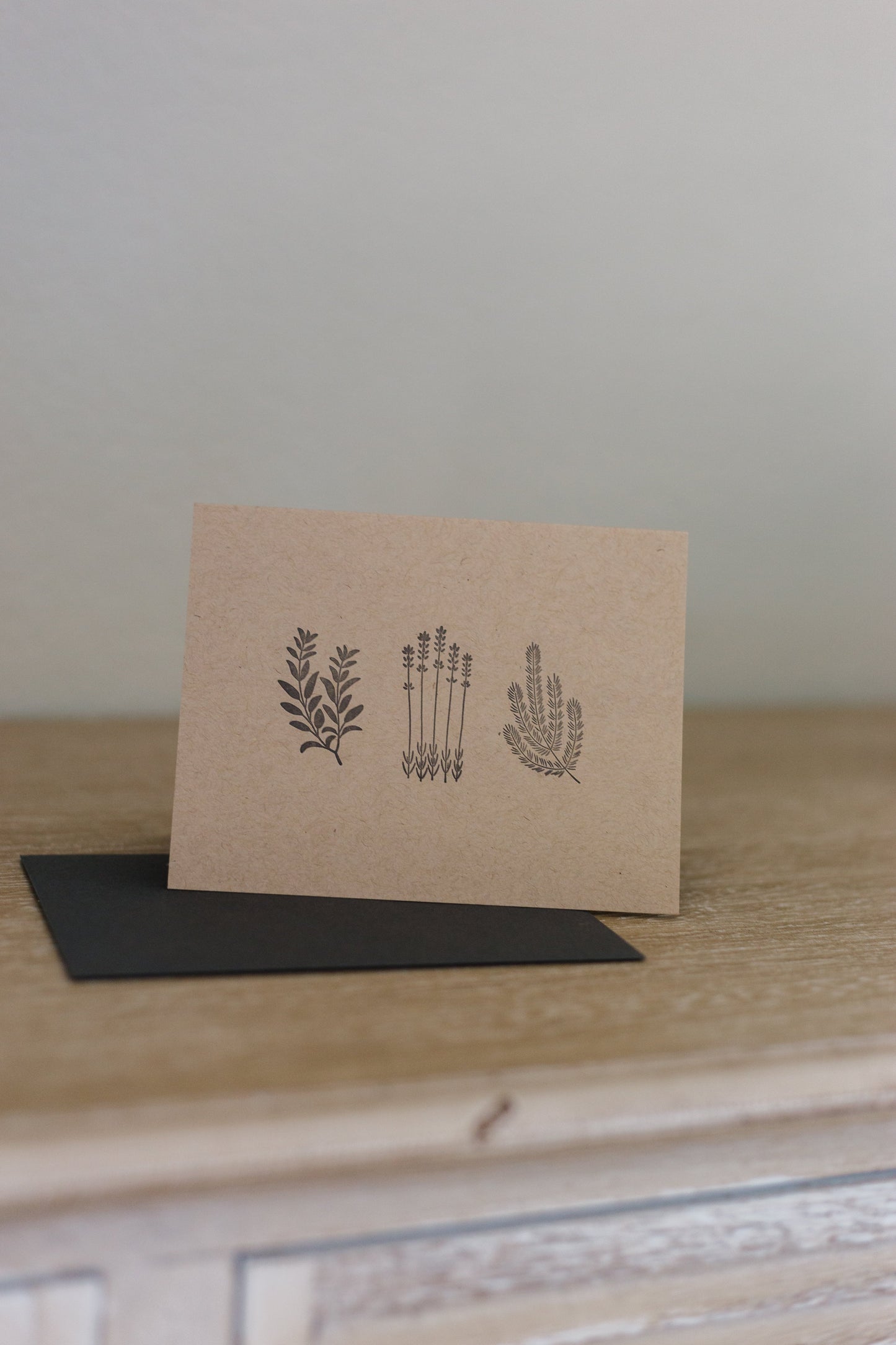 Kitchen Herbs Letterpress Greeting Card | Culinary Card