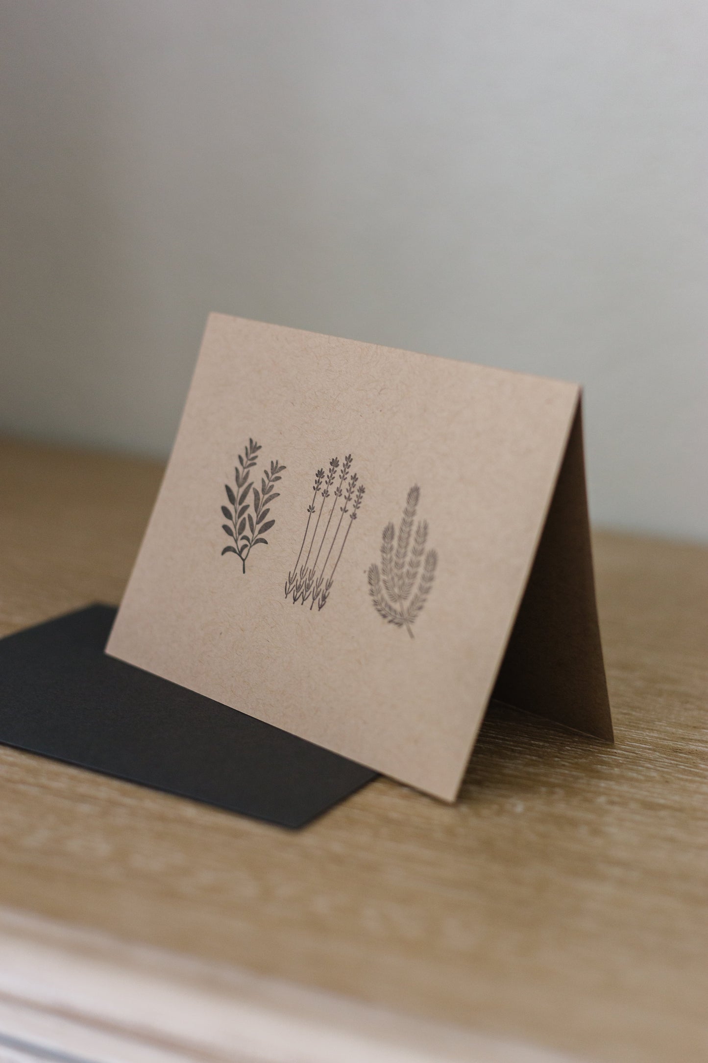 Kitchen Herbs Letterpress Greeting Card | Culinary Card