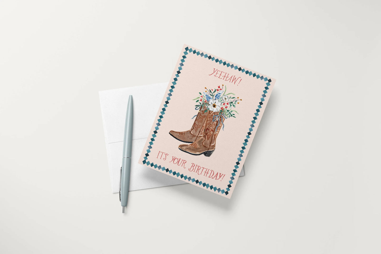 The Scribblist | Yeehaw Birthday Boots Greeting Card